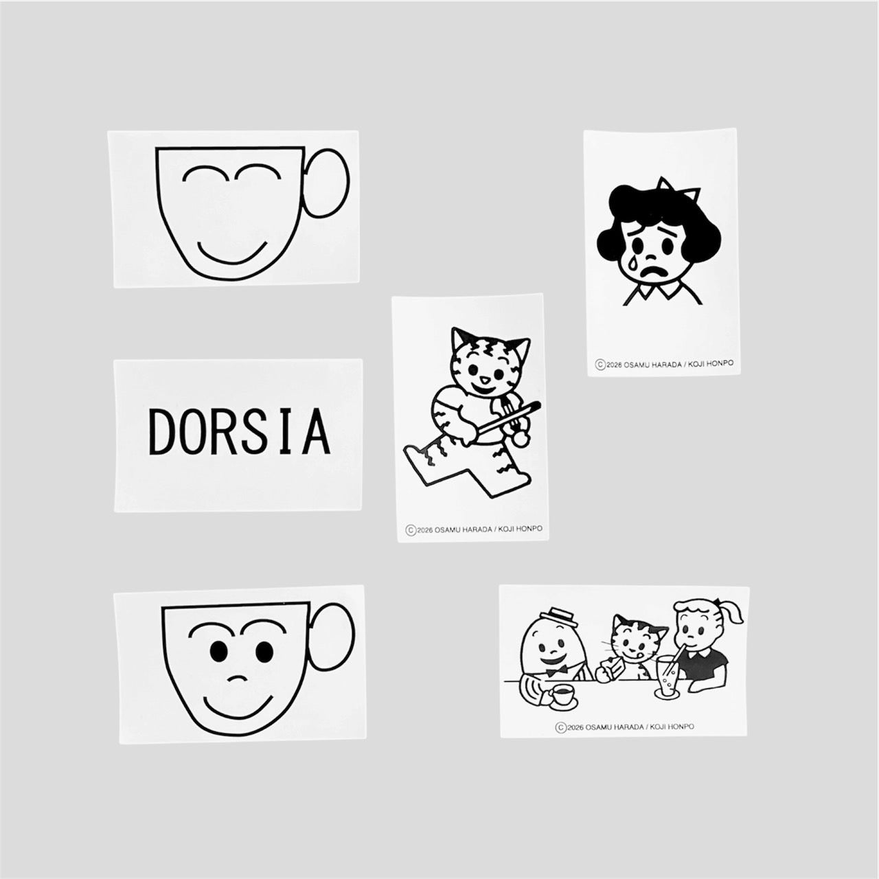 OSAMU GOODS x DORSIA Sticker set BETTY & CAT