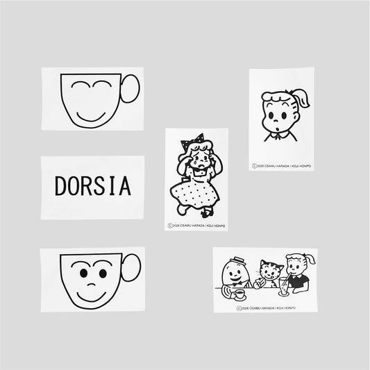 OSAMU GOODS x DORSIA Sticker set JILL & YOUNG BETTY