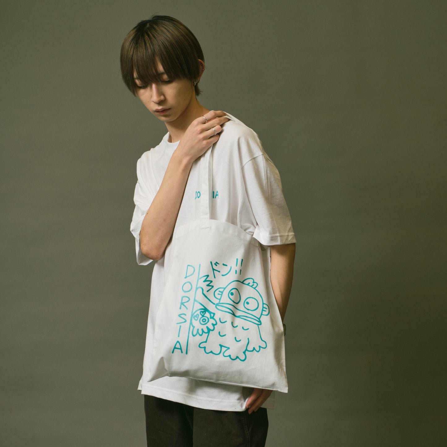 HANGYODON / KEN KAGAMI TOTE BAG (White)