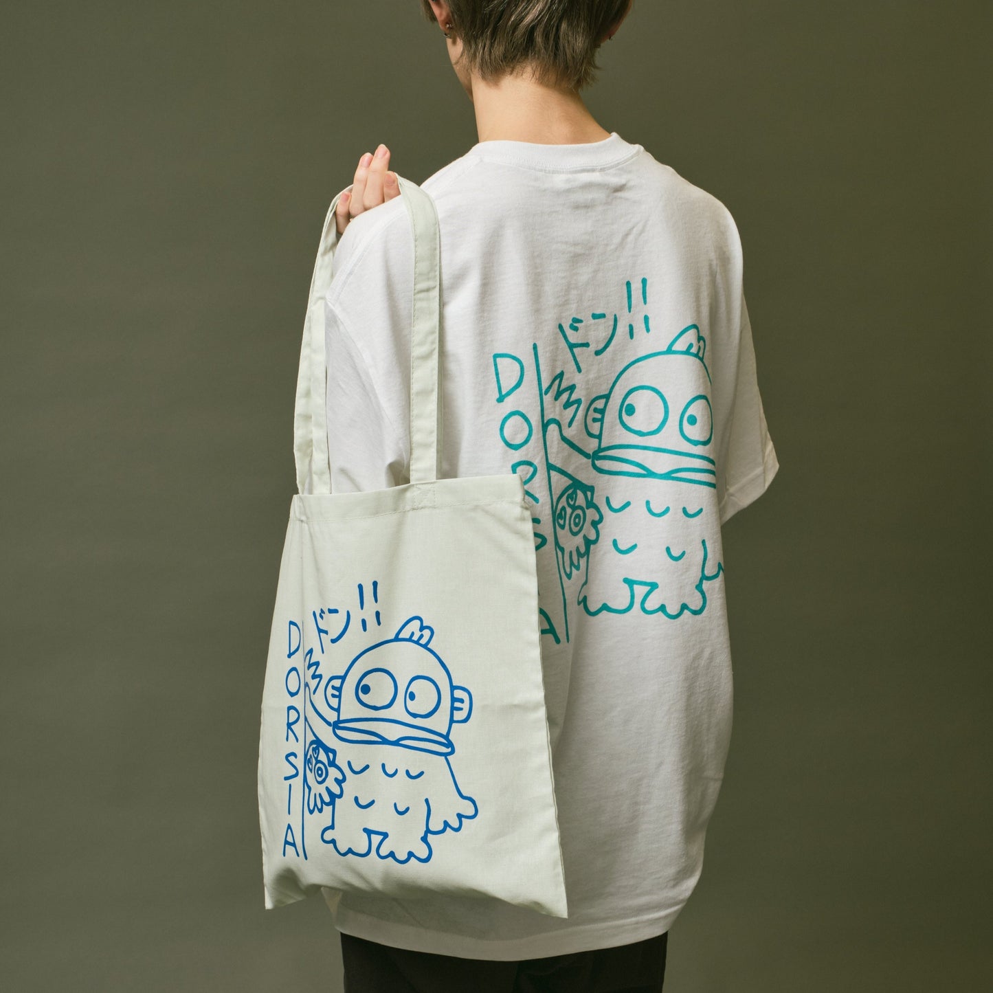 HANGYODON / KEN KAGAMI TOTE BAG (Pastel Mint)