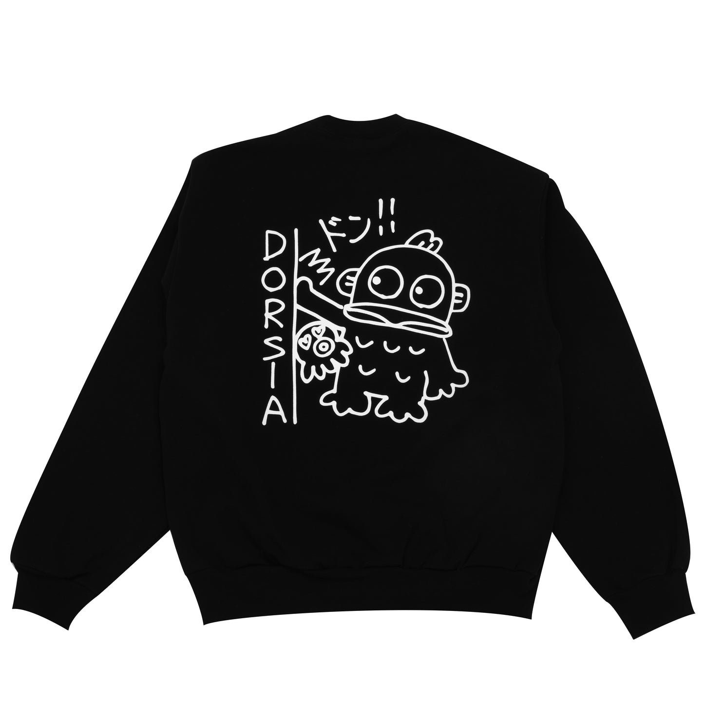 HANGYODON / KEN KAGAMI CREW　SWEAT（Black)